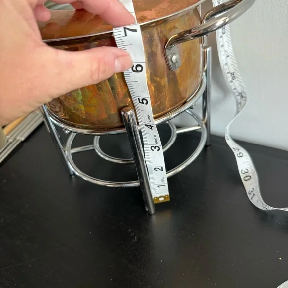 Williams Sonoma | Vintage Ruffoni Historia Copper Fondue Set With Forks Italian - Picture 5 of 7